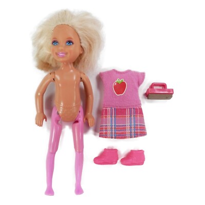2012 Barbie I Can Be Teacher Chelsea Student Doll Apple Dress Bendable ...