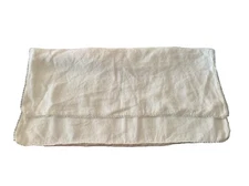 COULEUR Chanvre St Jean De Luz France Hemp Linen Euro Sham Lace Trim White