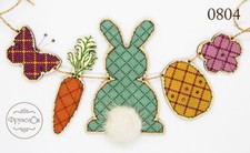 DIY Cross Stitch Kit on Wood "Garland"