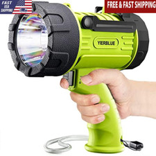 Rechargeable Spotlight Flashlight 1000,000 Lumen LED, IP67 Waterproof Spot Light