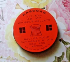 Vintage Kassnar .177 Cal. 4.5 MM Air Rifle Pellet 500 pcs. Made in Great Britain