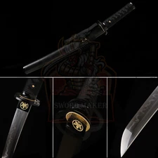 20'' Tanto T10 Steel Clay Tempered Japanese Samurai Short Sword Real Hamon 