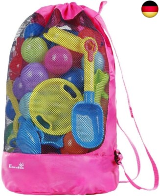 Eocusun Strandspielzeug Tasche Strandtasche Mesh Beach Bag Sandspielzeug
