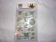 28 STAR WARS STICKERS MANDALORIAN THE CHILD SEALED CARD WALT DISNEY LUCAS FILM