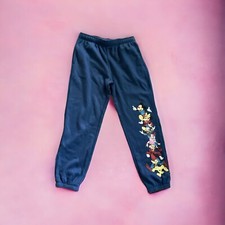  NWT Disney's Mickey  Friends Sweatpants Junior Medium Navy Blue