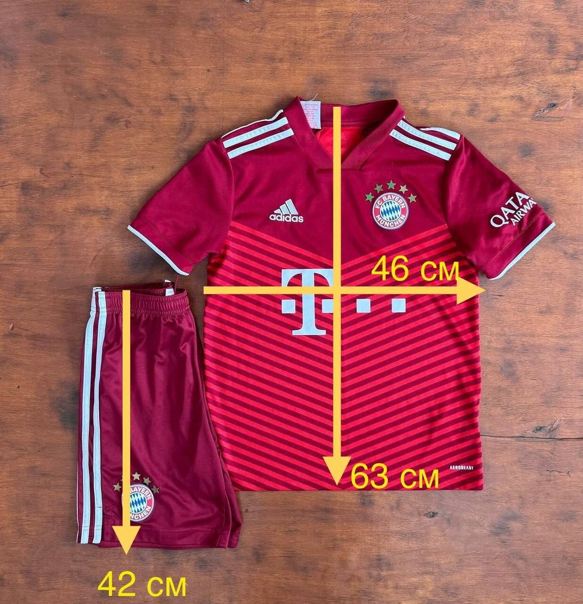 BAYERN MUNICH FULL KIT SHIRT+SHORTS 2021/2022 HOME ADIDAS L
