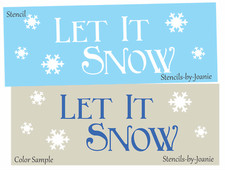 Let It Snow Stencil Snowflake Christmas Winter Country Farmhouse DIY Art Signs