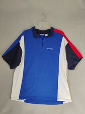 Vintage Reebok Mens Shirt XL Multicolor Color Block Short Sleeve Collared Polo
