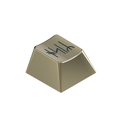 RAMA GMK Norse Artisan Metal Keycap - Brass NEW