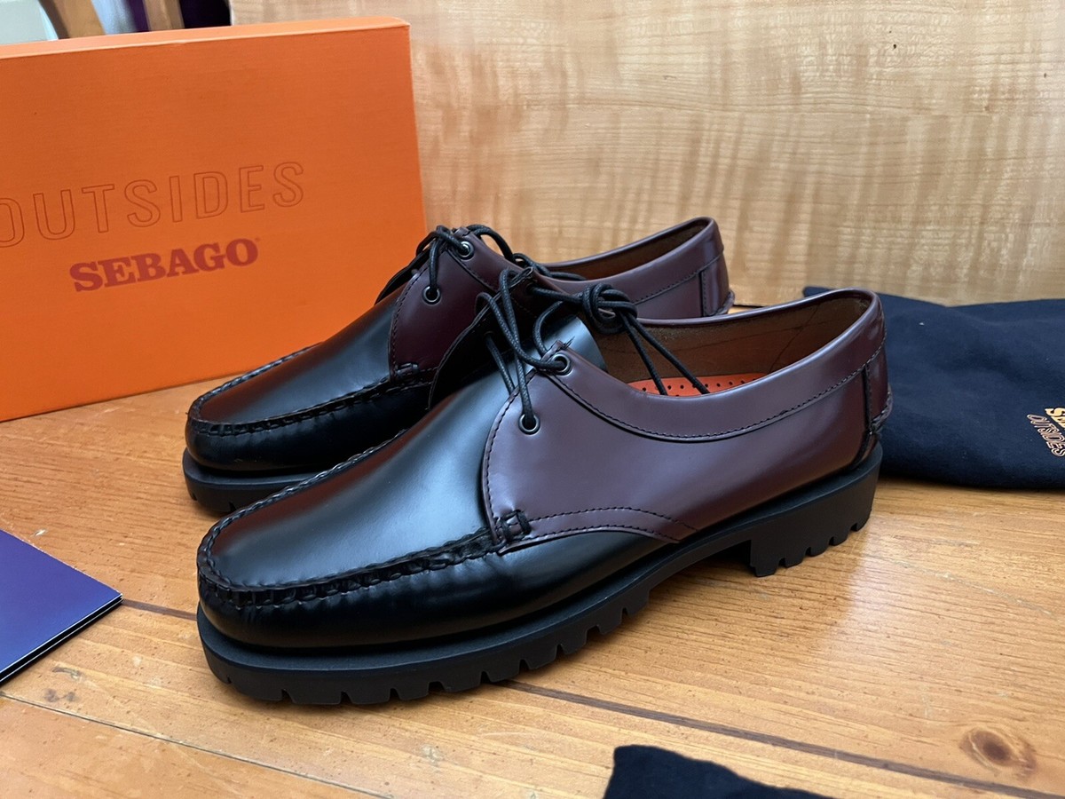 Sebago 8.5 US JAMES LUG BICOLOR BURGUNDY-BLACK value $280 | eBay