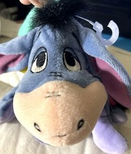 Disney Mattel Eeyore 8" Plush Bean Bag Detachable Tail No Tags Winnie the Pooh