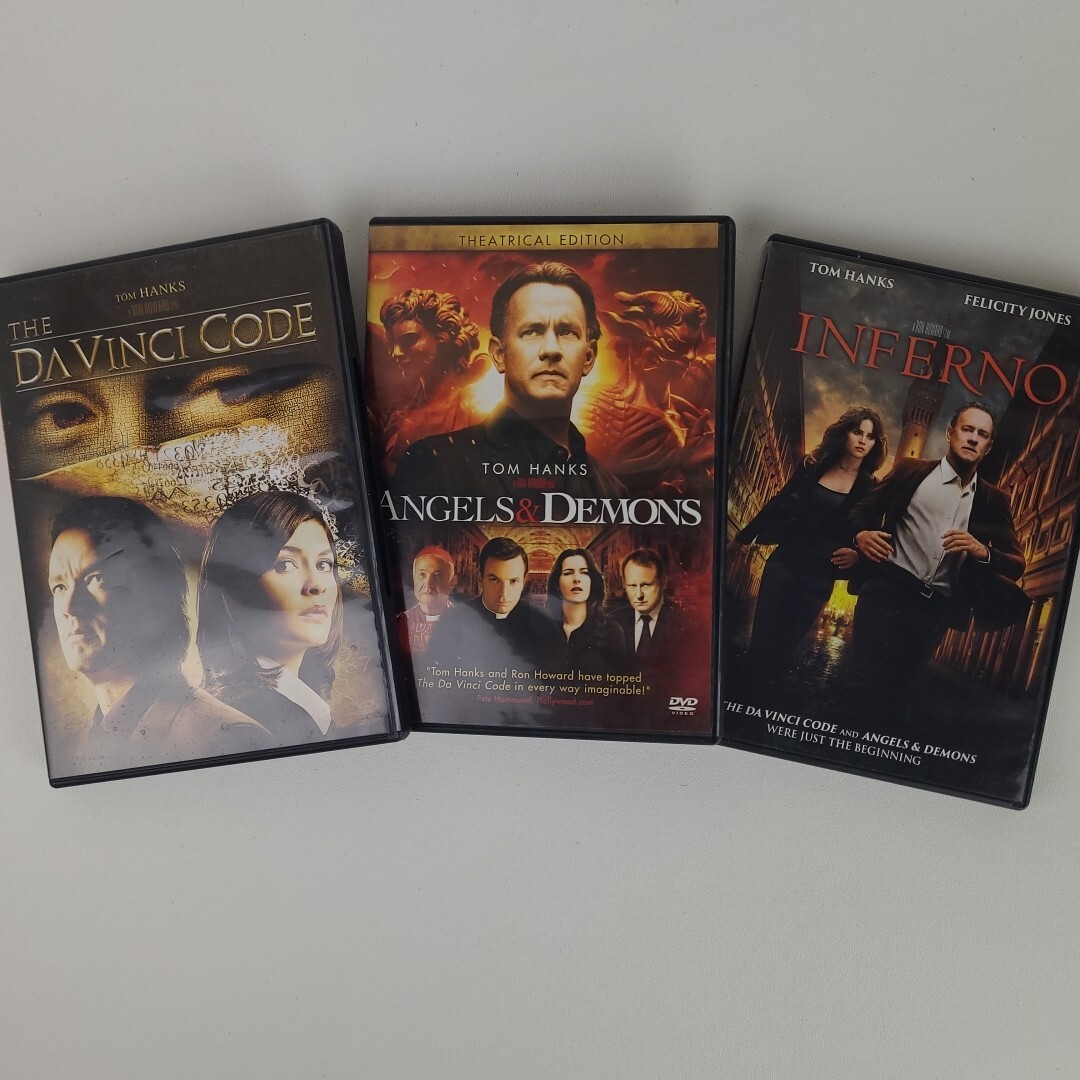The Da Vinci Code Trilogy DVD Lot: 1 2 3 Angels & Demons / Inferno