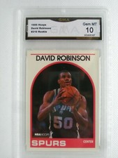 1989 NBA Hoops David Robinson #310 Rookie Graded GEM MINT 10 San Antonio Spurs
