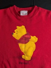 Vintage Disney Store Tag Winnie The Pooh Sweatshirt Sweater Youth Size Medium