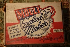 VTG 1950'S MOULI COMPLETE SALAD MAKER W/INSTRUCTION BOOK MADE IN AMERICA