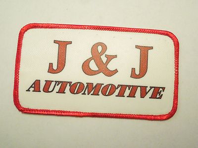 Vintage J & J Automotive Business Company Advertising Printed Iron On Patch
