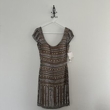 New SCALA Beaded Sequin 100 Silk Dress Size 6