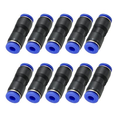 3/16 Inches Push to Connect Fittings 10Pcs Plastic Air Line Hose Fitting Quic...