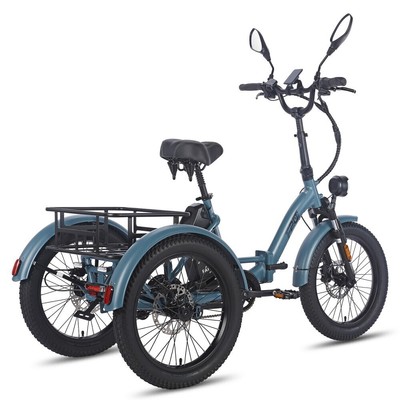 Elektro Dreirad E-Bike 20 Zoll 500W 21AH 3 Räder Fahrrad Cargo Tricycle Mit Korb