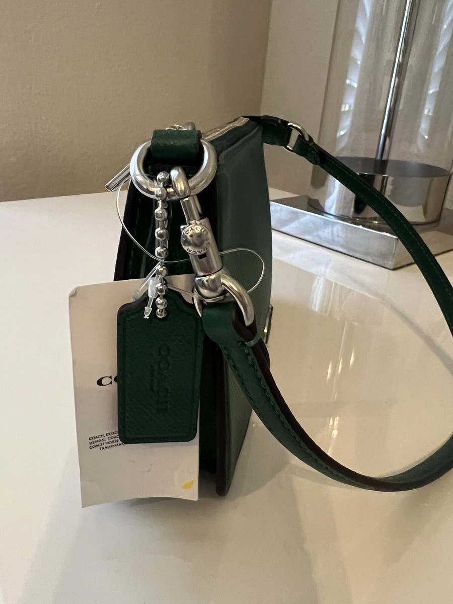COACH Pouch Bag With Signature Canvas Detail Green NWT | eBay
