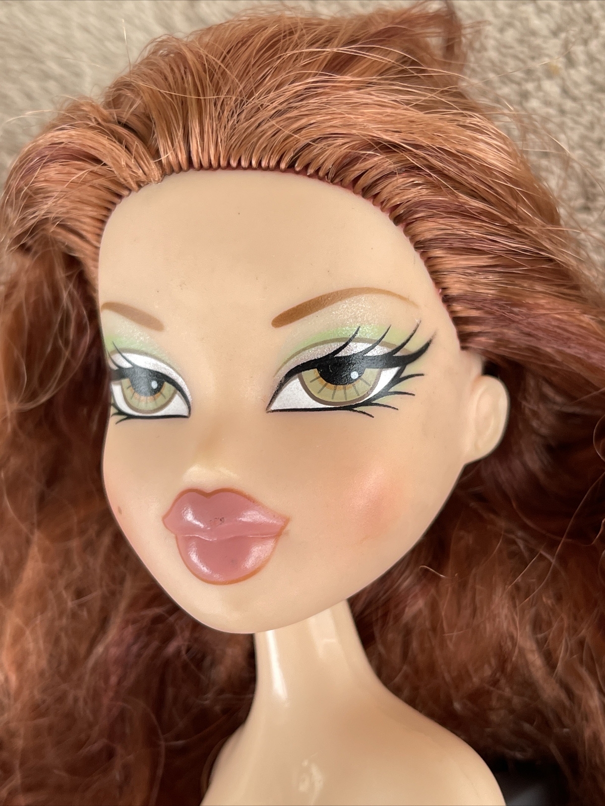 Bratz Doll Head Gamez Rina Auburn Hair eBay
