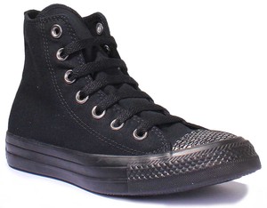 converse chuck taylor all star black canvas high top trainers