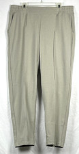 NEW NWT Mondetta Beige Pintuck Straight Leg Polyester Pull-On Pants XL