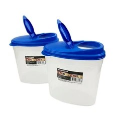 1 Cereal Keeper Dry Food OVAL Storage, Dispenser, container Lock Lid BPA FREE