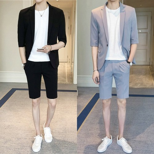 blazer and shorts set men