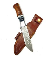 Rone Creek 12" Hammered Carbon Steel Blade with Genuine Leather Sheath