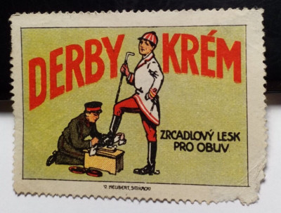 Derby Krém - Zrcadlovy lesk pro obuv - Schuhputzer Schuhcreme / Reklamemarke