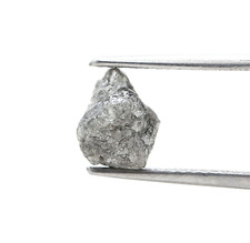 Big rough diamond 1.99tcw gray white sparkling natural octahedron shape for ring