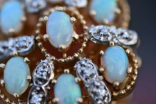 BEAUTIFUL SEVEN Australian opal hand made heirloom ring.