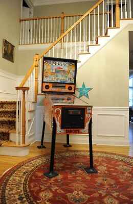 Beautifully restored! Bad Cats 1989 Williams pinball machine! New playfield!