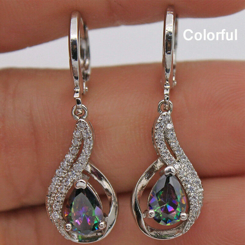 1 par de brincos femininos retrô de cristal com strass joias femininas - Imagem 3 de 4