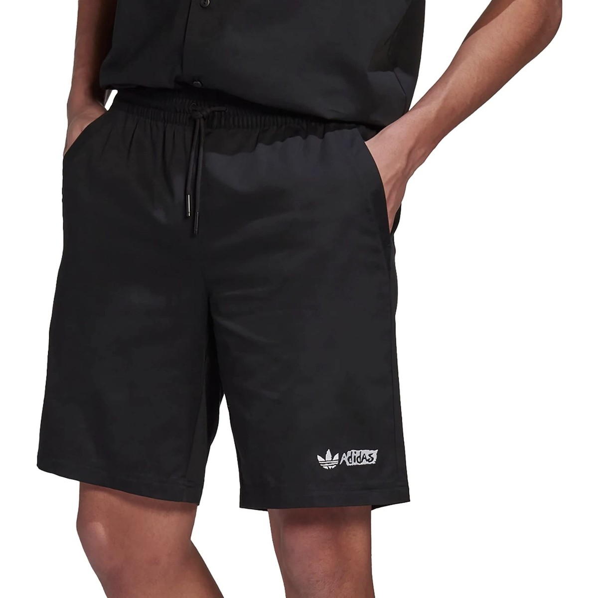 adidas Originals Men's Twill Shorts, Black | eBay