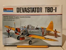 Monogram #7575 Devastator TBD-1 1:48 Scale Model Plane NISB