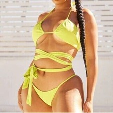 Envya Wraparound Tie Straps Multi-way Top Bikini Size M RefN08