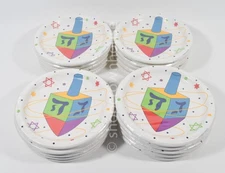 20 Packs Creative Converting Hanukkah Dreidel Paper Snack Plates = 160 Plates