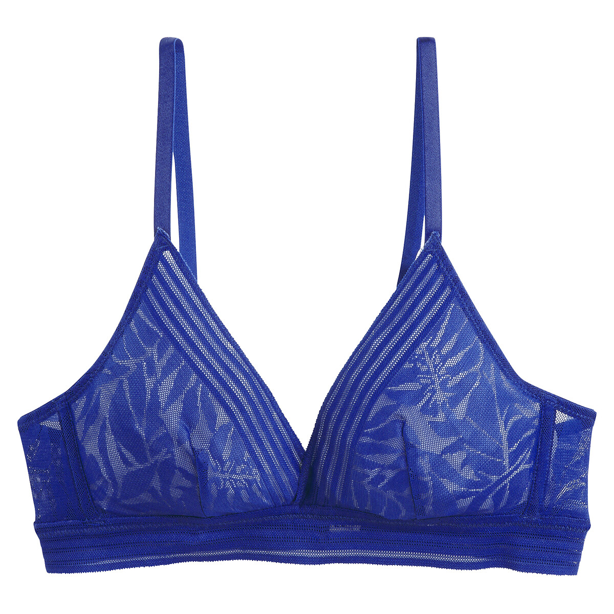 La Redoute Tatoo Triangle Bra Womens UK 36C Blue Non Wired Soft Cup Bralette