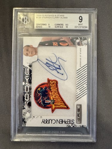 Stephen Curry [Patch Autograph] #136 2009 Panini Rookies & Stars card