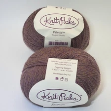 Knit Picks Palette Yarn 2 Balls Bouquet Heather Purple Pink