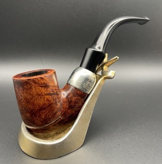 Peterson System 0 313! Fantastic Pre Republic Dutch Billiard Estate Pipe W/Silv