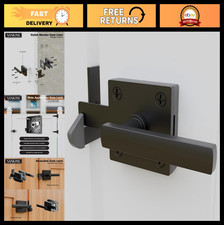 Heavy Duty Double Sided Gate Latch - Self Locking Aluminum for Wooden Fences, Ou