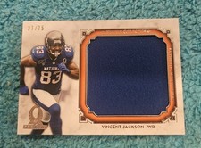 T) 2013 Topps Museum Collection Vincent Jackson Buccaneers Patch 27/75 #MPBJR-VJ