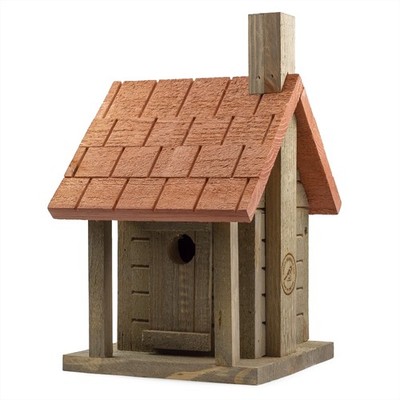 Log Cabin Wren Birdhouse; Artisan-Crafted Small Bird Shelter, Made in Kentucky