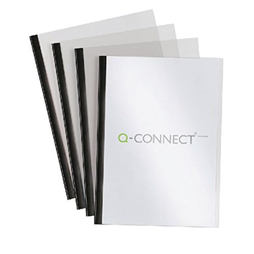 Q-Connect Black A4 5mm Slide Binder and Cover Set (Pack of 20) KF01926 Pack of 2
