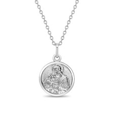 Communion Medal 13mm Toddler/Kids Necklace Religious - Sterling Silver