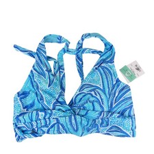 Sunsets Elsie Bikini Top Seaside Vista Blue White Recycled 36D 38C SEASI 523