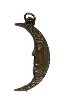Crescent Moon Silver Tone Charm